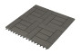 WPC interlocking tile mosaic (light grey) 23 x 300 x 300 mm