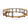 Furniture set for a mobile circular hot tub (solid tropical acacia wood)