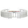 Furniture set for mobile circular hot tub (light gray artificial polyrattan)