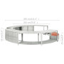 Furniture set for mobile circular hot tub (light gray artificial polyrattan)