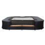 Set of furniture for the square mobile hot tub (black artificial polyrattan)