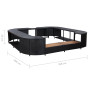 Set of furniture for the square mobile hot tub (black artificial polyrattan)