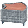 Step to the mobile hot tub (gray artificial polyrattan)