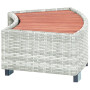 Step to the mobile hot tub (light gray artificial polyrattan)