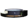 Furniture set for a circular mobile hot tub (black artificial polyrattan + solid tropical acacia wood)