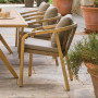 Luxury acacia dining set BRIGHTON 1+8