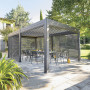 Garden aluminum gazebo MEGAN 6x3.6 m (graphite)