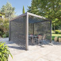 Garden aluminum gazebo MEGAN 4x3 m (graphite)