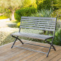 Folding metal bench NEVIS (anthracite)