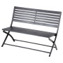 Folding metal bench NEVIS (anthracite)