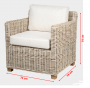 Garden rattan armchair MIRABELLA