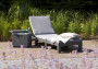 Artificial rattan garden deckchair DAYTONA (anthracite)