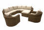 Rattan modular set corner BORNEO LUXURY for 7 people (brown)