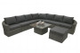 Rattan modular set BORNEO LUXURY for 8 people (grey)