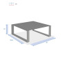 Aluminum table 97x97 cm MADRID (anthracite)