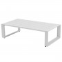 Aluminum table 130x70 cm MADRID (white)