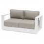 Aluminum 2-seater bench MADRID (white)