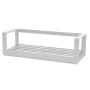 Aluminum 3-seater bench MADRID (white)