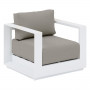 Aluminum armchair MADRID (white)