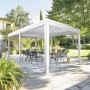 Garden aluminum gazebo MEGAN 6x3.6 m (white)