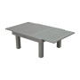 Aluminum folding and height-adjustable table 90/150x90 cm TITANIUM (2in1)