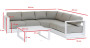 Aluminum corner set for 6 people MADRID (white)