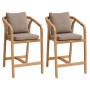 Luxury acacia bar chair BRIGHTON