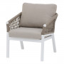 Aluminum armchair COLUMBIA (white)