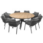 Aluminum dining set COLUMBIA 1+8 (anthracite)