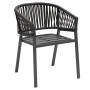 Aluminum dining set COLUMBIA 1+8 (anthracite)