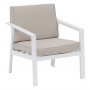 Aluminum armchair NOVARA (white)