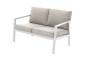 Aluminum 2-seater bench NOVARA (white)