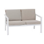 Aluminum 2-seater bench NOVARA (white)