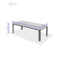 Aluminum table NOVARA (white)