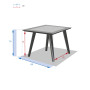 Garden dining table SALSA 85x85 cm