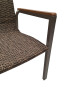 Fixed garden rattan chair CALVIN (brown)