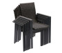 Fixed garden rattan chair CALVIN (grey)