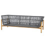 Aluminum 3-seater bench BOLZANO