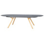 Aluminum dining table BOLZANO 162/280x110 cm