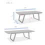 Aluminum table GALIA 220/280x113 cm (white)