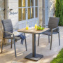 Aluminum table CAPRI 70x70 cm (anthracite)