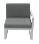 Aluminum 2-seater bench GRENADA II. (positionable)