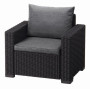 Garden rattan chairs CALIFORNIA 2 pcs (anthracite)