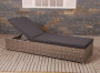 CORONA rattan deckchair incl. cushions (brown)