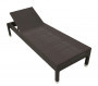 Rattan lounger BIBIONE incl. padding (brown)