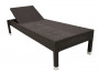 Rattan lounger BIBIONE incl. padding (brown)