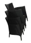 MODENA stackable rattan armchair with cushion (black)