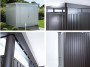 Garden house BIOHORT Highline H5 duo 275 × 315 cm (silver metallic)