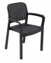 Garden plastic chair KARA (anthracite)